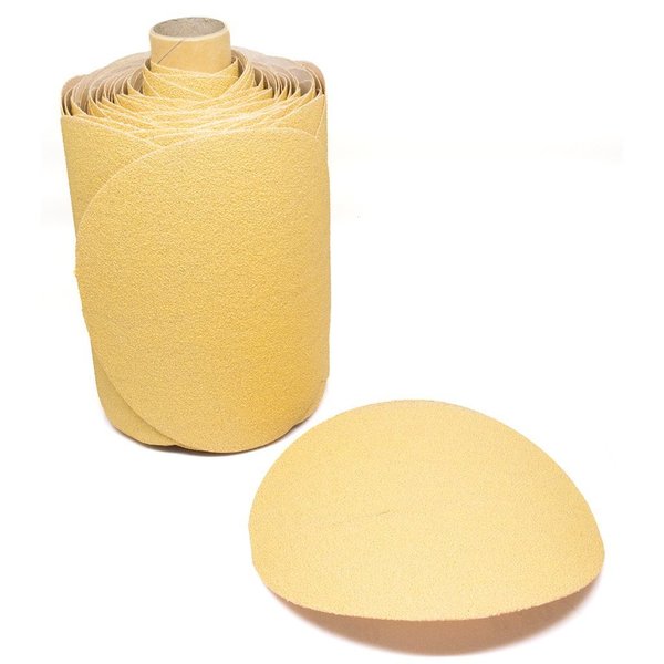 Continental Abrasives 6" 150 Grit C-Weight Gold Stearate Coated PSA Link Roll 100 Discs on a Roll SD-60RGN150